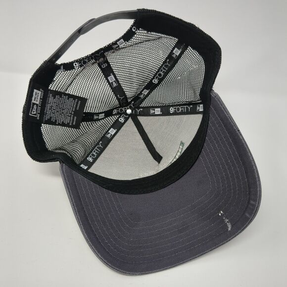 Happy Trails Snapback Trucker Hat Gray One Size Mesh Back New Era - Picture 6 of 8